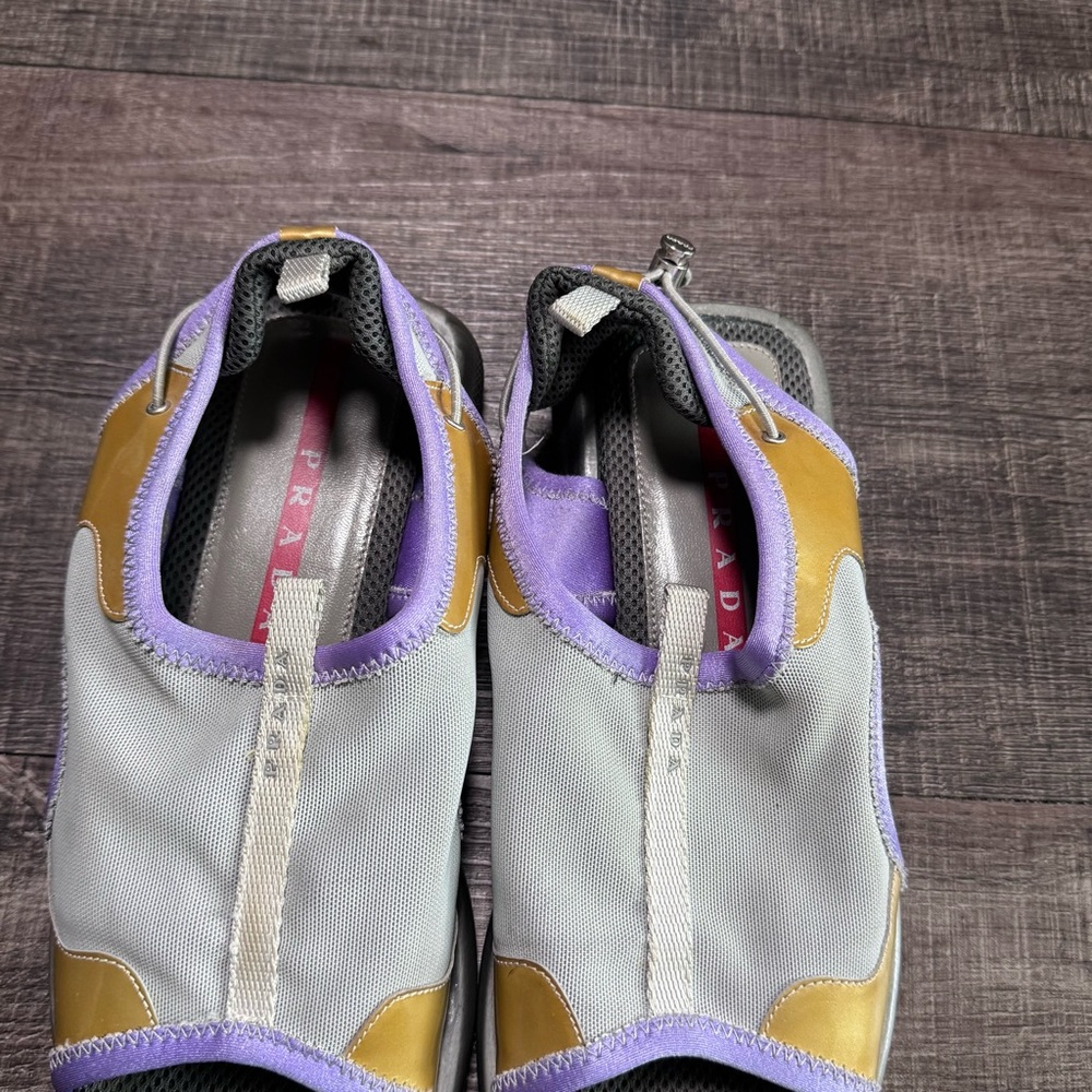 Prada Gray and Yellow Open-Toe Sandals - Picture 3 of 10